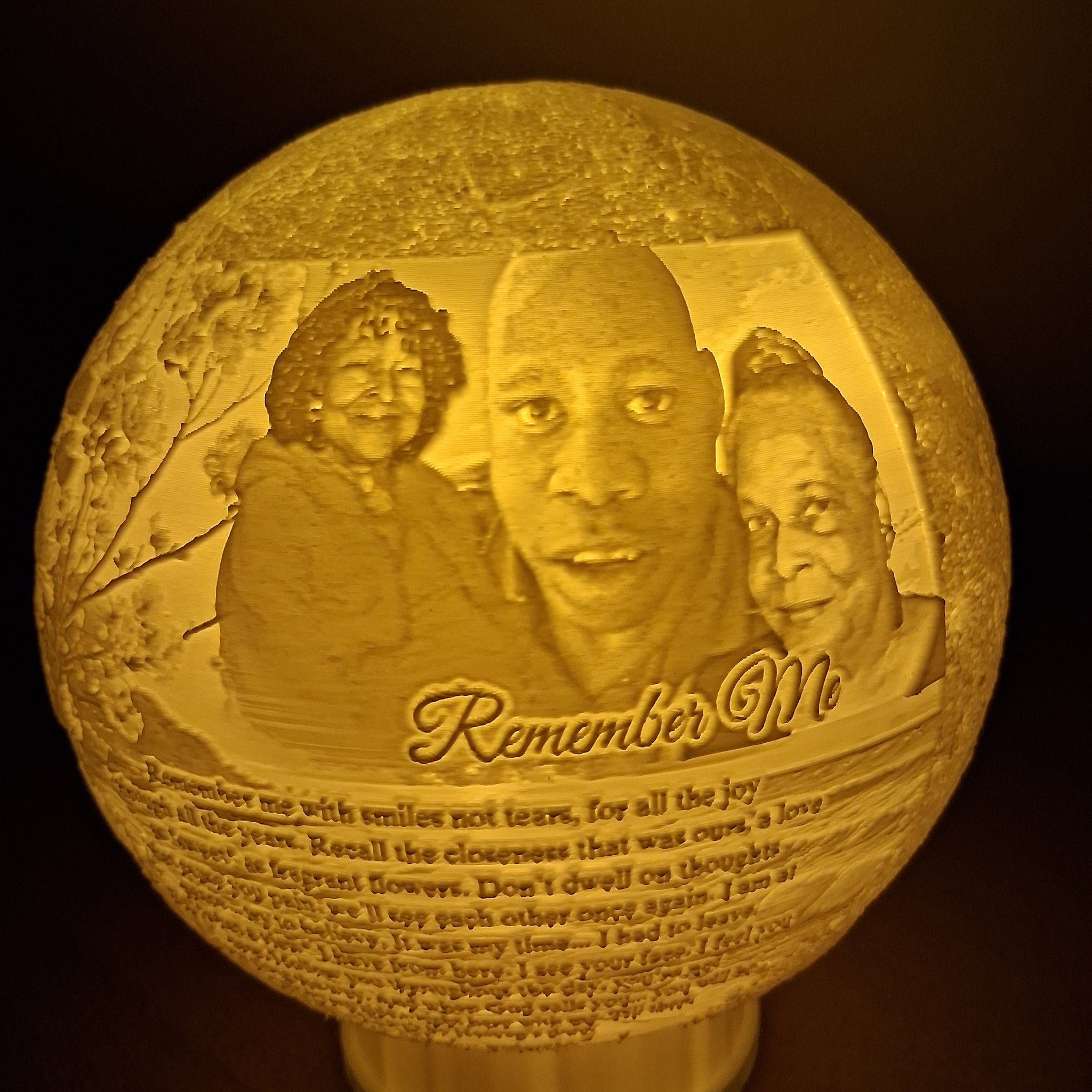 3D Memorial Moon Globe